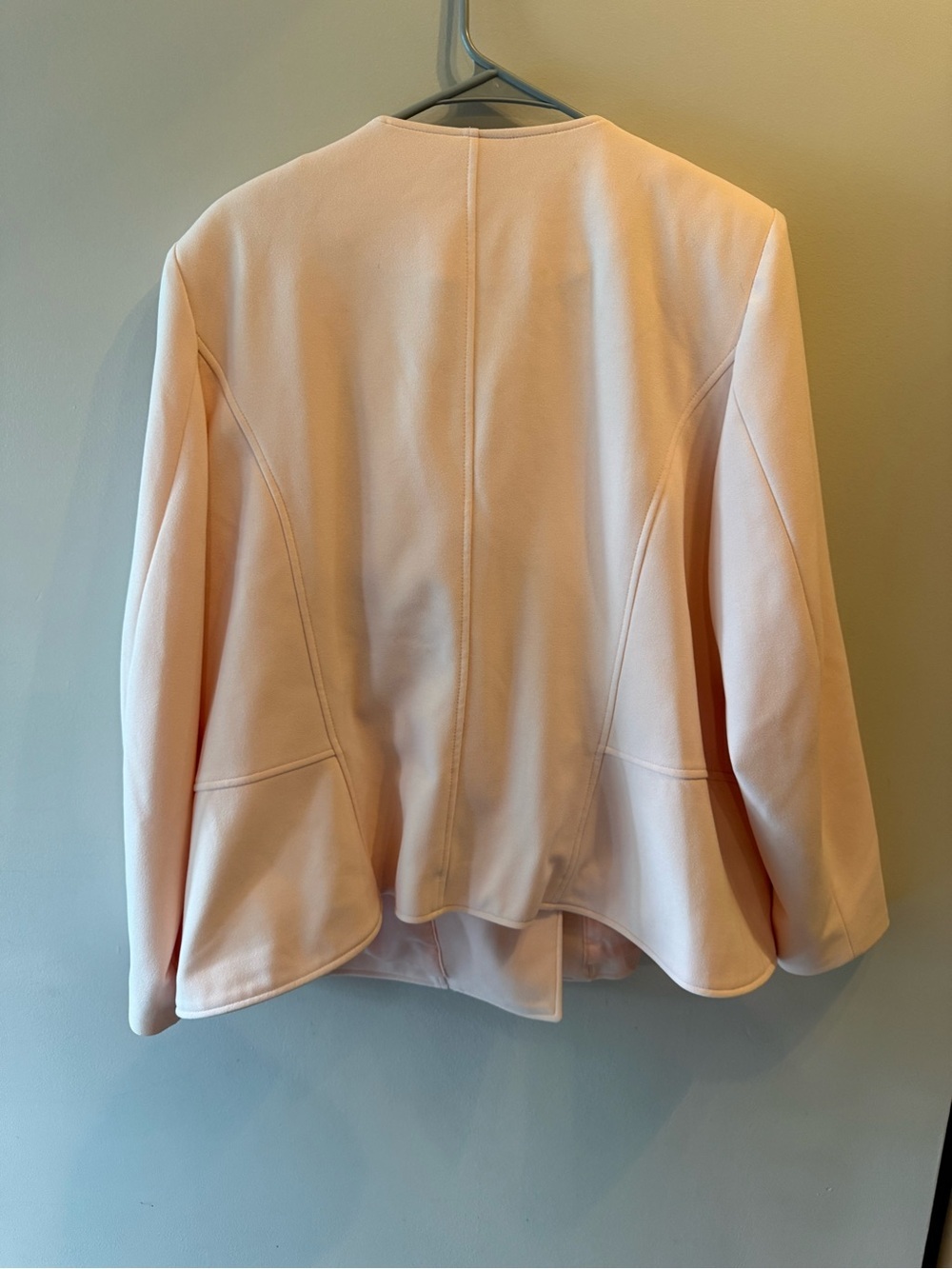 Calvin Klein Women's Blush Pink Asymmetrical Zip Jacket - Picture 5 of 5